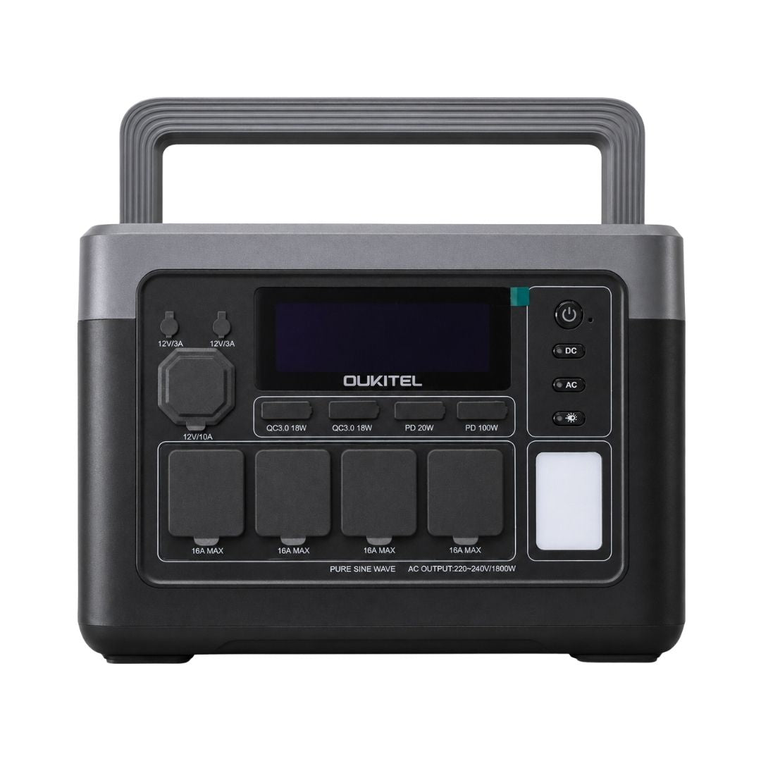 Oukitel P1000E Plus 1024Wh/1800W Portable Power Station with 4 AC Outlets