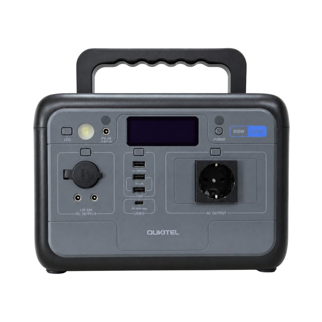Oukitel P800E 512Wh/800W Portable Power Station with 1 AC Outlet