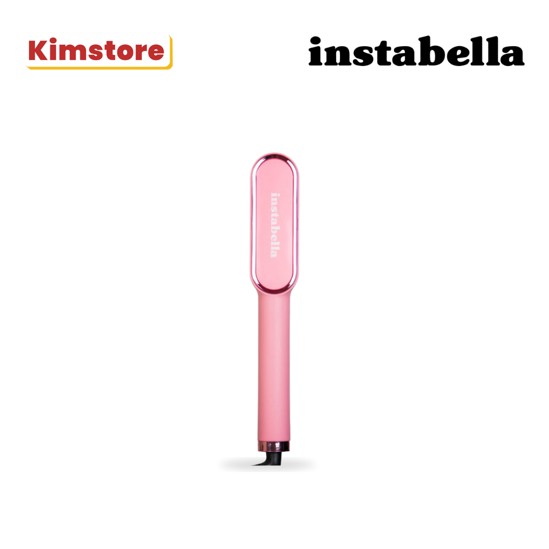 instabella fantasia 2 in 1 professional straightening & curling comb hb 476 carnation pink