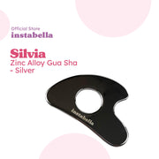 instabella silvia zinc alloy gua sha silver
