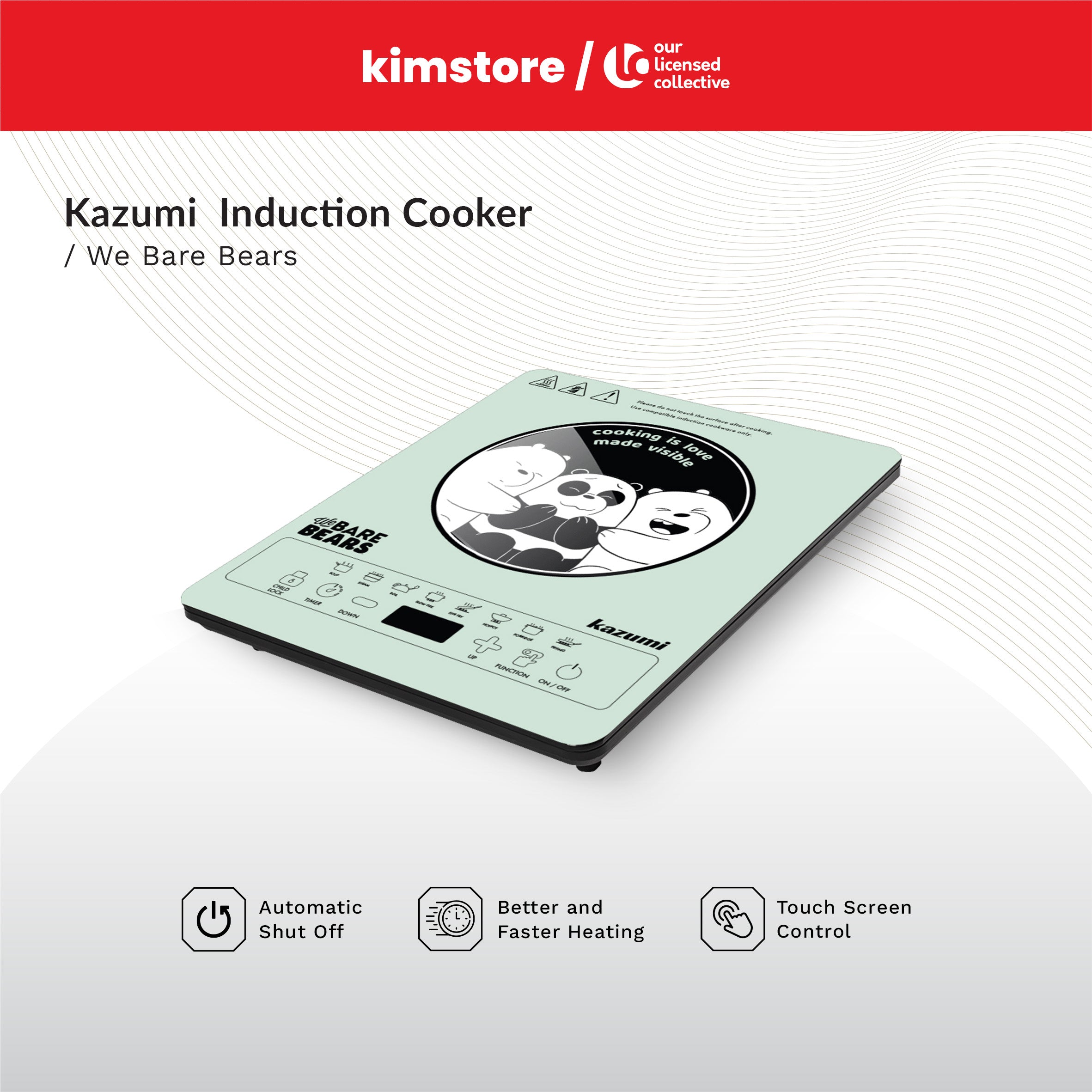 kazumi kz ic51 induction cooker we bare bears