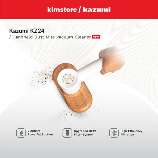 Kazumi KZ24 Dust Mite Vacuum Cleaner with Coastal Wood Accent