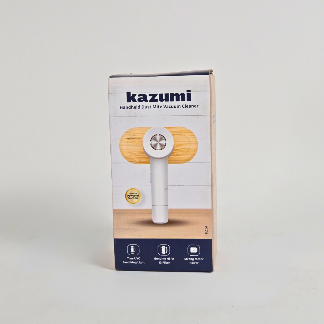 Kazumi KZ24 Dust Mite Vacuum Cleaner with Coastal Wood Accent - White