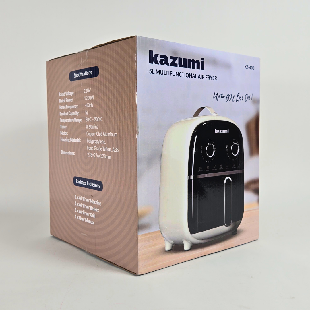 Kazumi KZ-403 5L Multifunctional Air Fryer 1200W - White