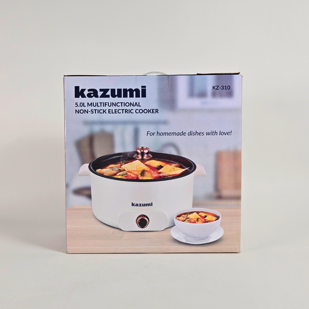 Kazumi KZ-310 5.0L Multifunctional Non-Stick Electric Cooker - Pearl White