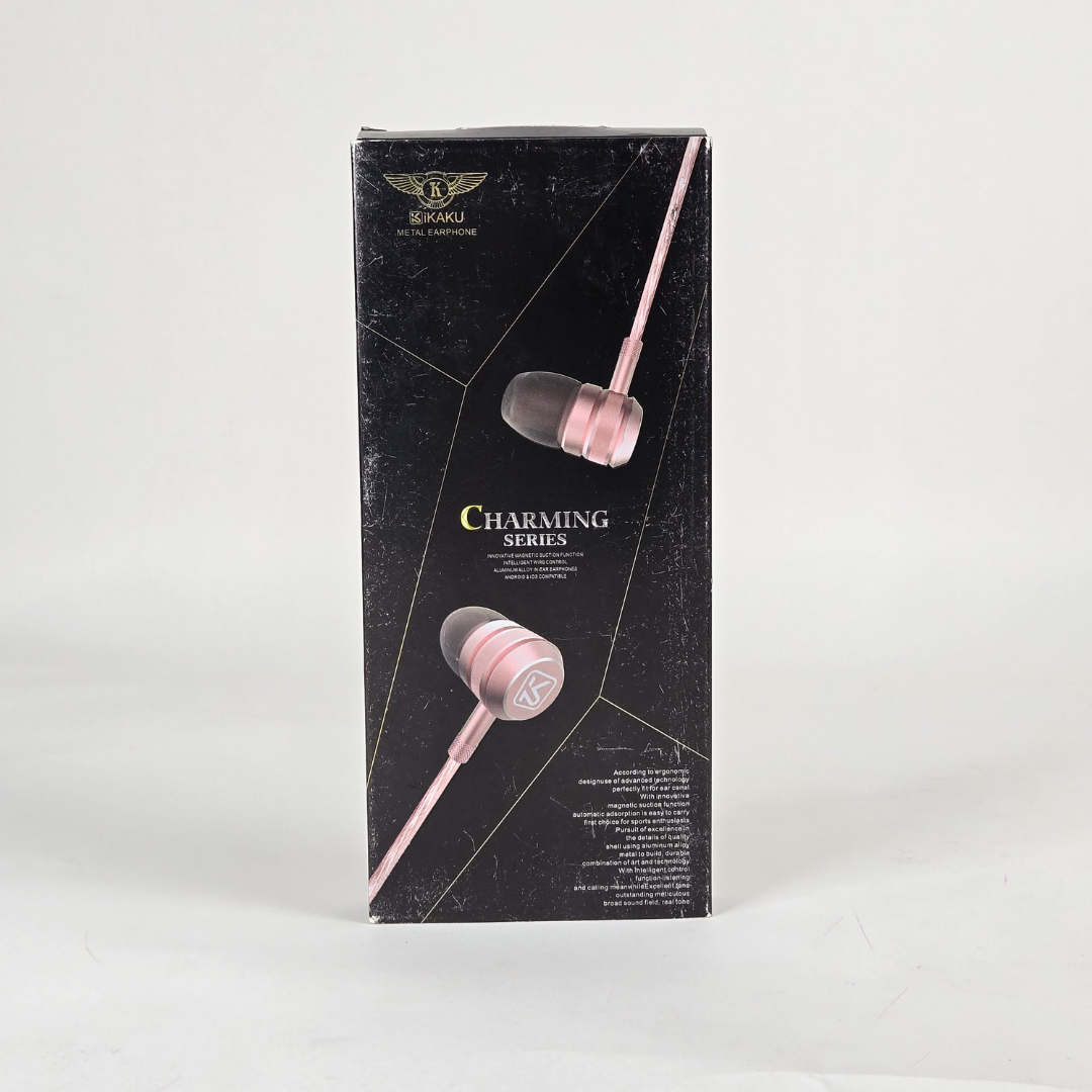 kaku charming series metal earphones dark gray