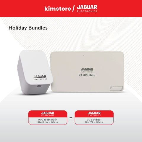 Holiday Bundle: Jaguar Electronics UVC Toothbrush Sterilizer + Jaguar UV Sanitizer Box V2
