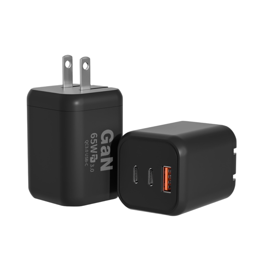 Jaguar Electronics WCP11 65W USB-A Port and Dual USB-C Ports Foldable Plug GaN Charger