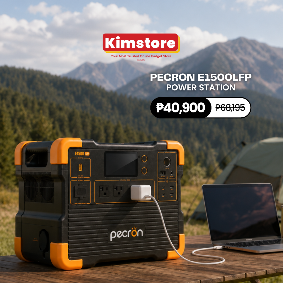 Pecron E1500LFP 1536Wh/2200W Portable Power Station with 4 AC Outlets