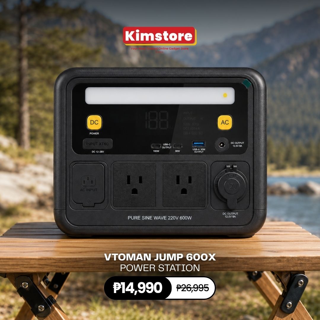 VTOMAN Jump 600X 268Wh/600W Portable Power Station with 2 AC Outlets and Jump Starter