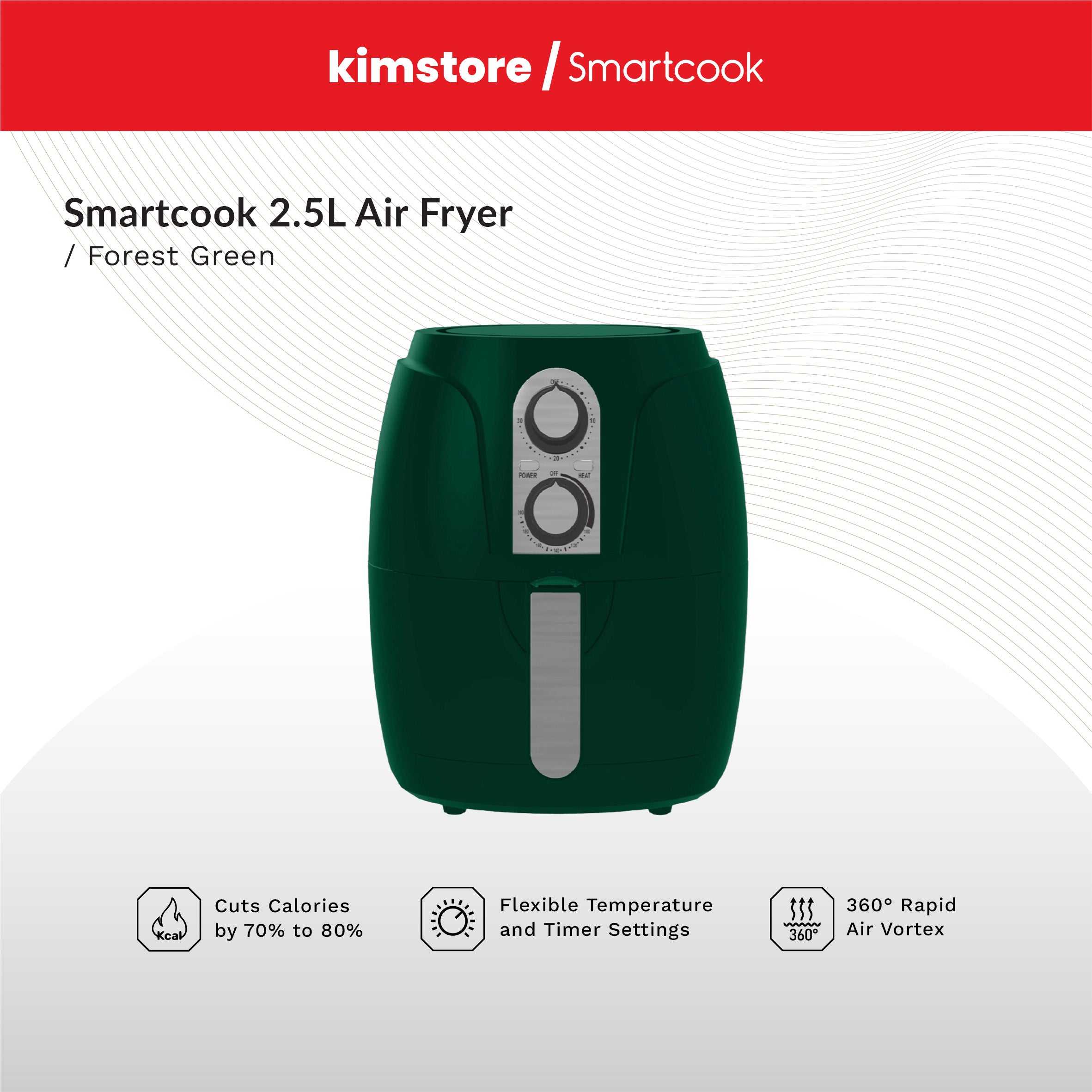 [Brown Box] SMARTCOOK SM1148 2.5L Mini Air Fryer