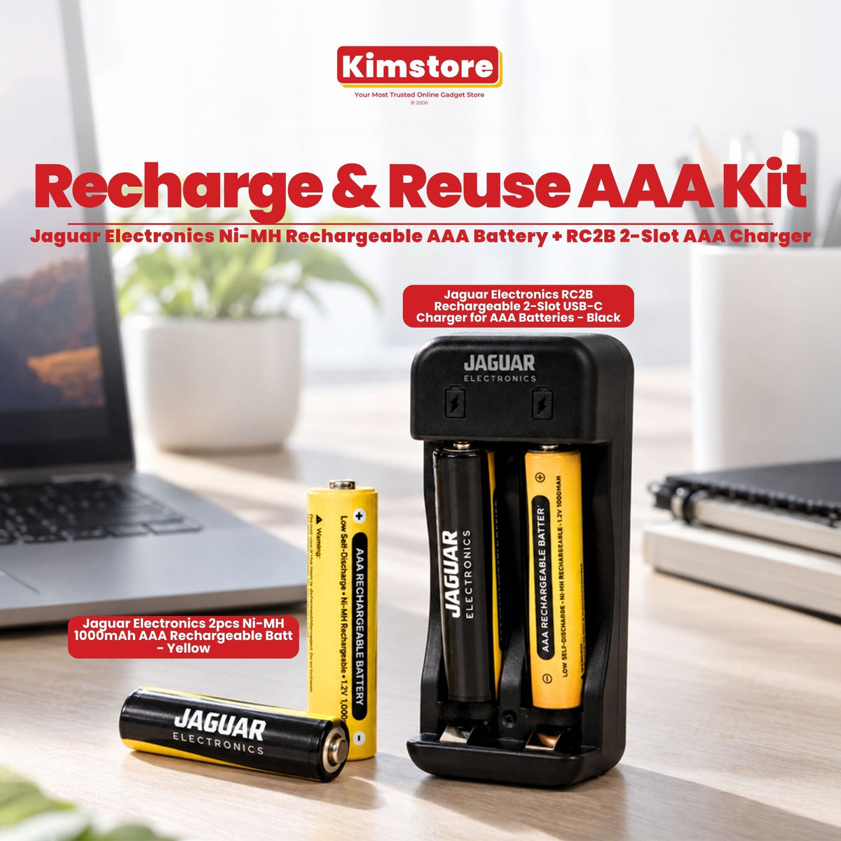 Recharge & Reuse AAA Kit