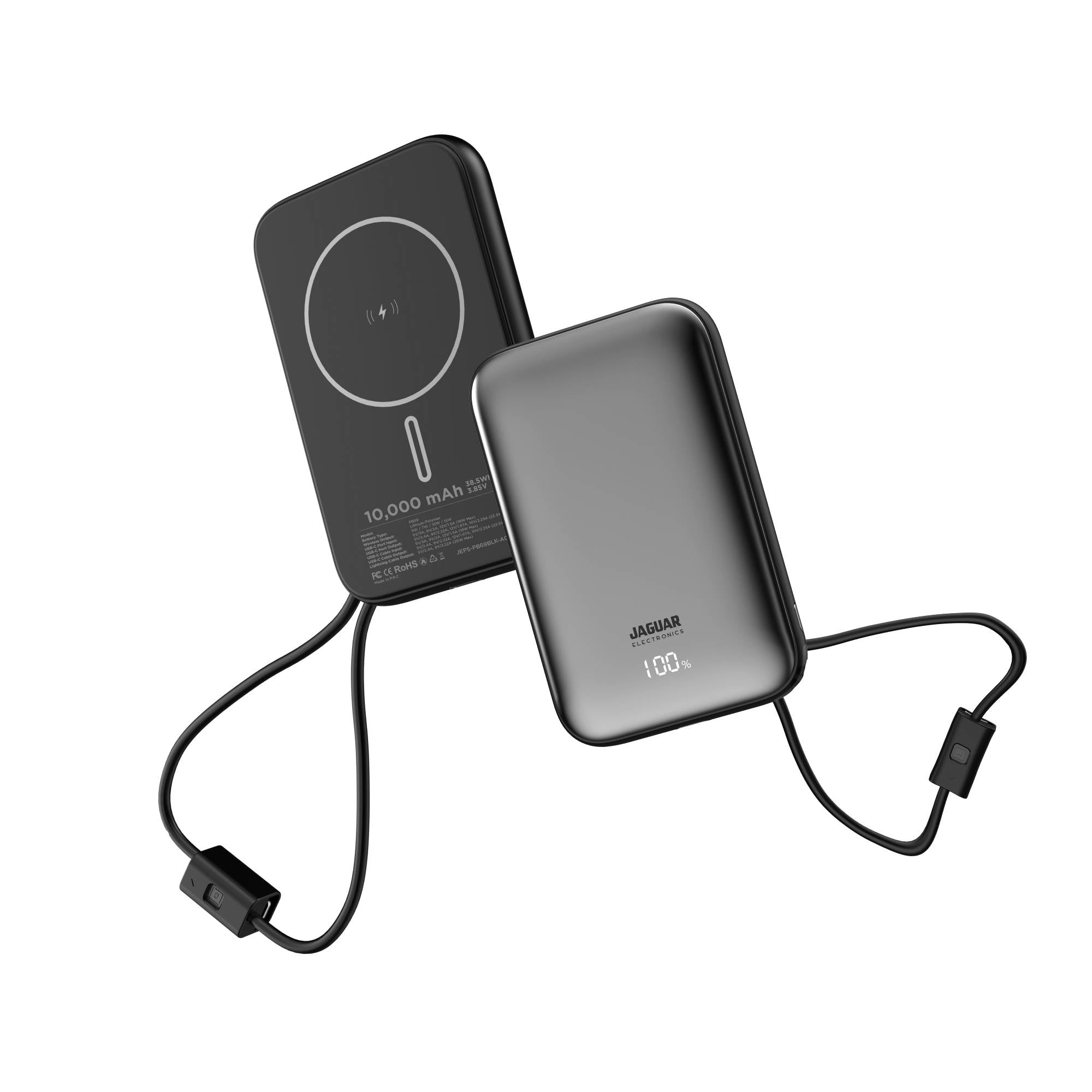 Jaguar Electronics PB69 10000mAh 22.5W PD/QC 3.0 Magnetic Wireless Power Bank