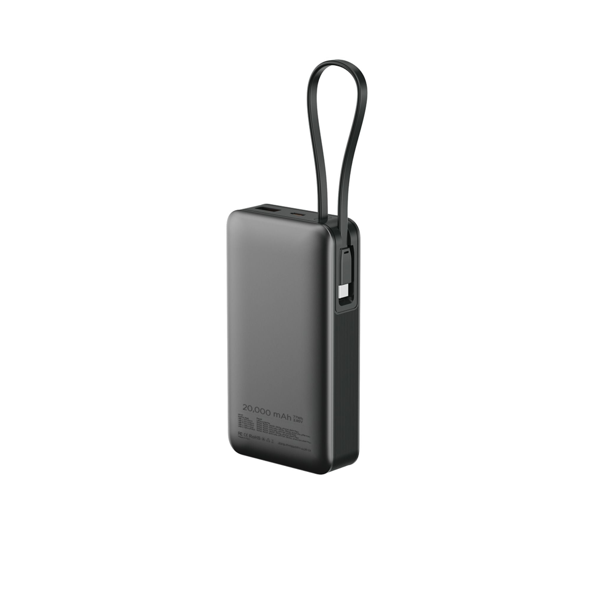 Jaguar Electronics PM189 20000mAh 65W PD/QC 3.0 Laptop Power Bank With Built-in Type-C Cable