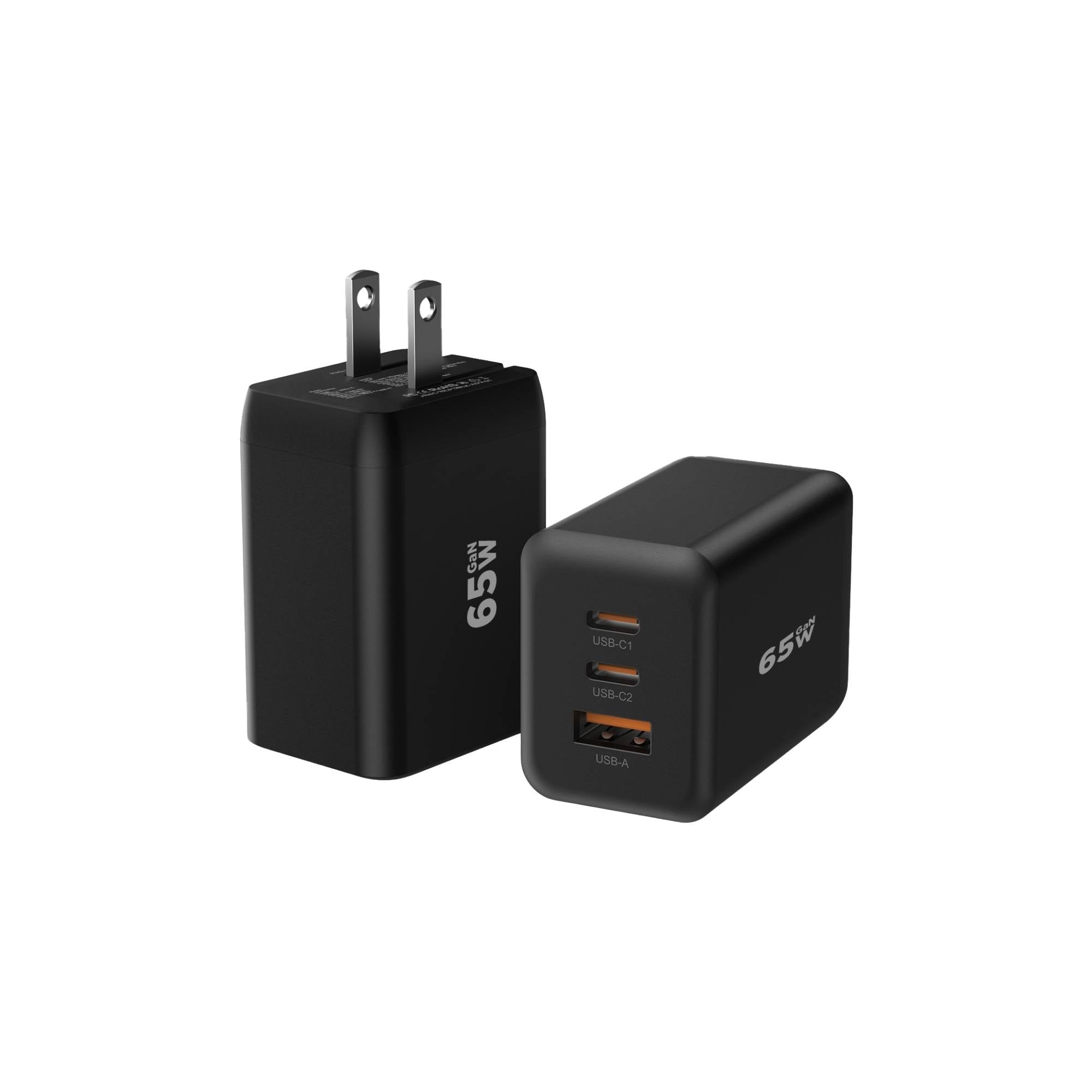 Jaguar Electronics WCP12 65W USB-A Port and Dual USB-C Ports Foldable GaN Charger