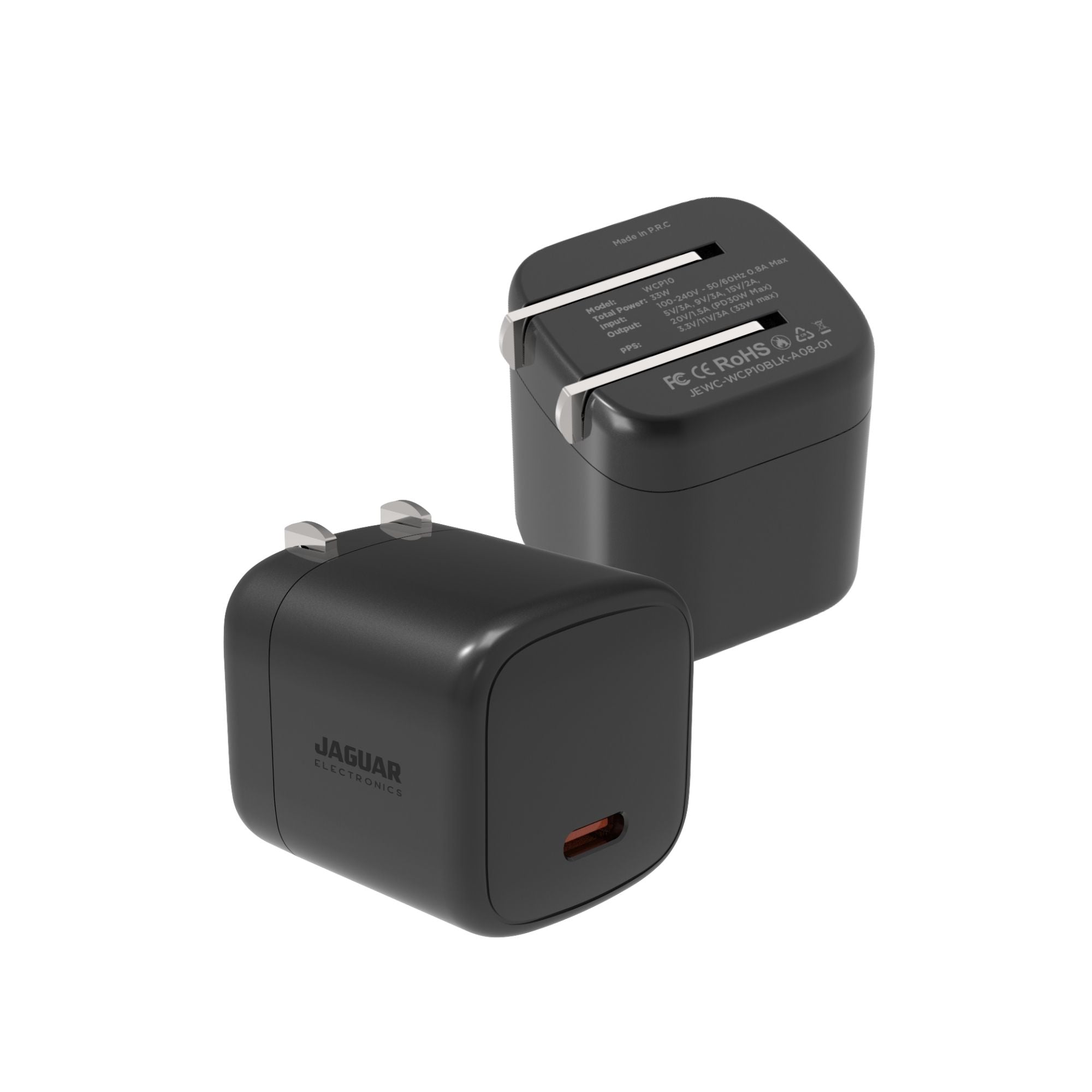 Jaguar Electronics WCP10 33W Type-C Foldable Plug GaN Charger