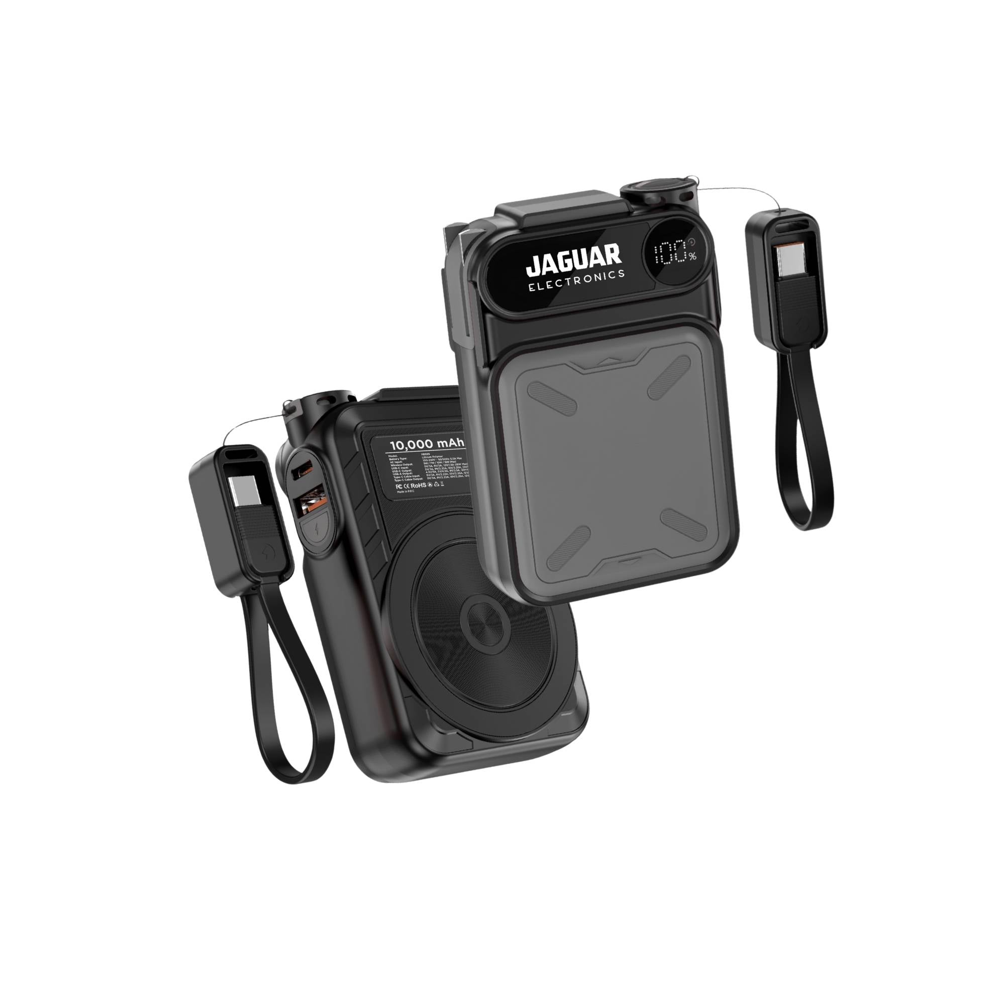 Jaguar Electronics PB899 10000mAh 22.5W PD/QC 3.0 Power Bank With Plug and Type-C Cable