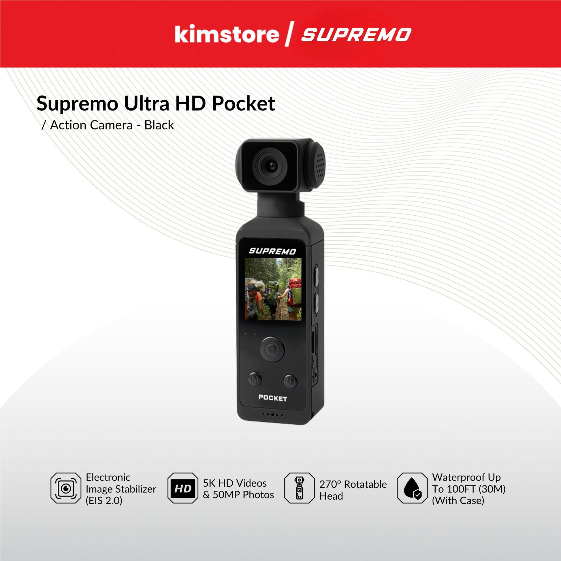 supremo ultra hd pocket action camera   black