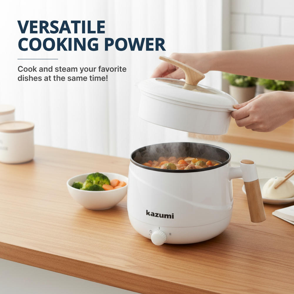 Kazumi KZ-312 1.6L Multifunctional Non-Stick Electric Cooker with Steamer