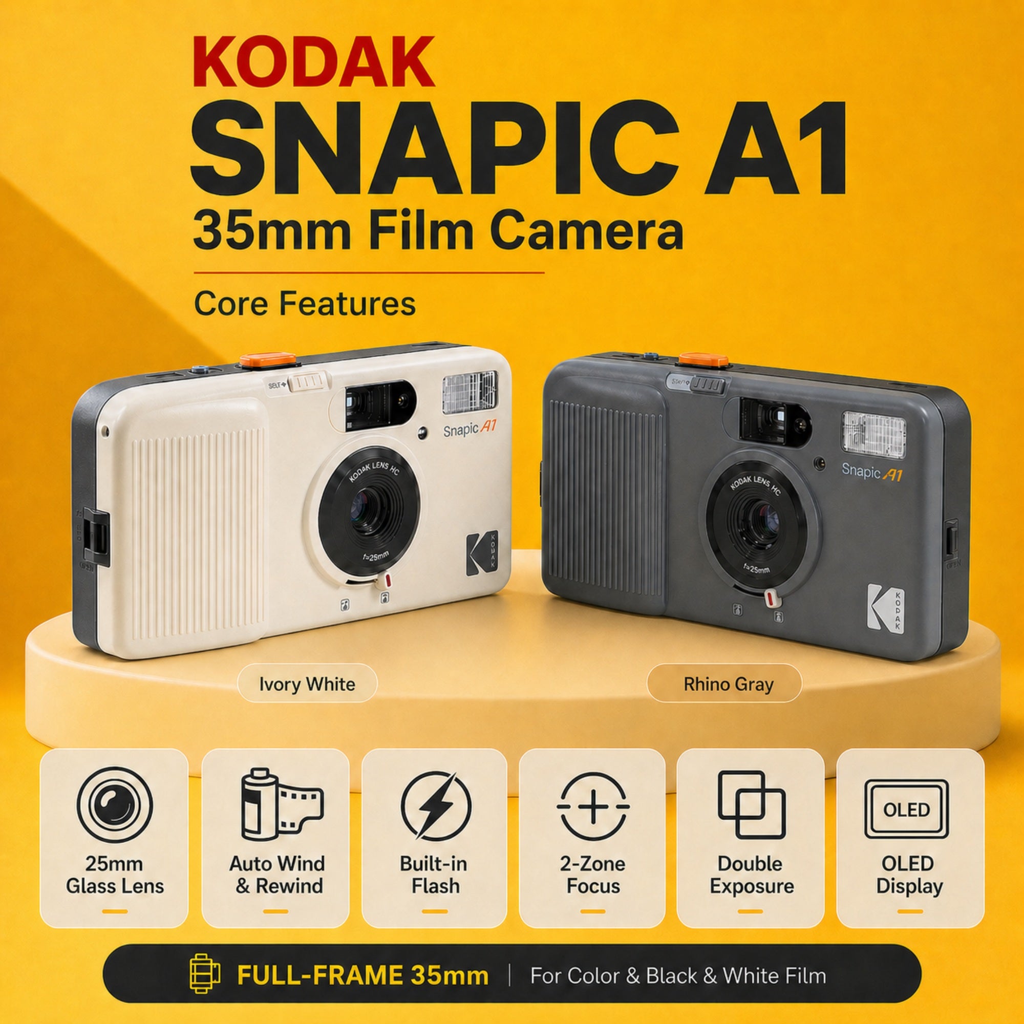 Kodak Snapic A1 35mm Film Camera