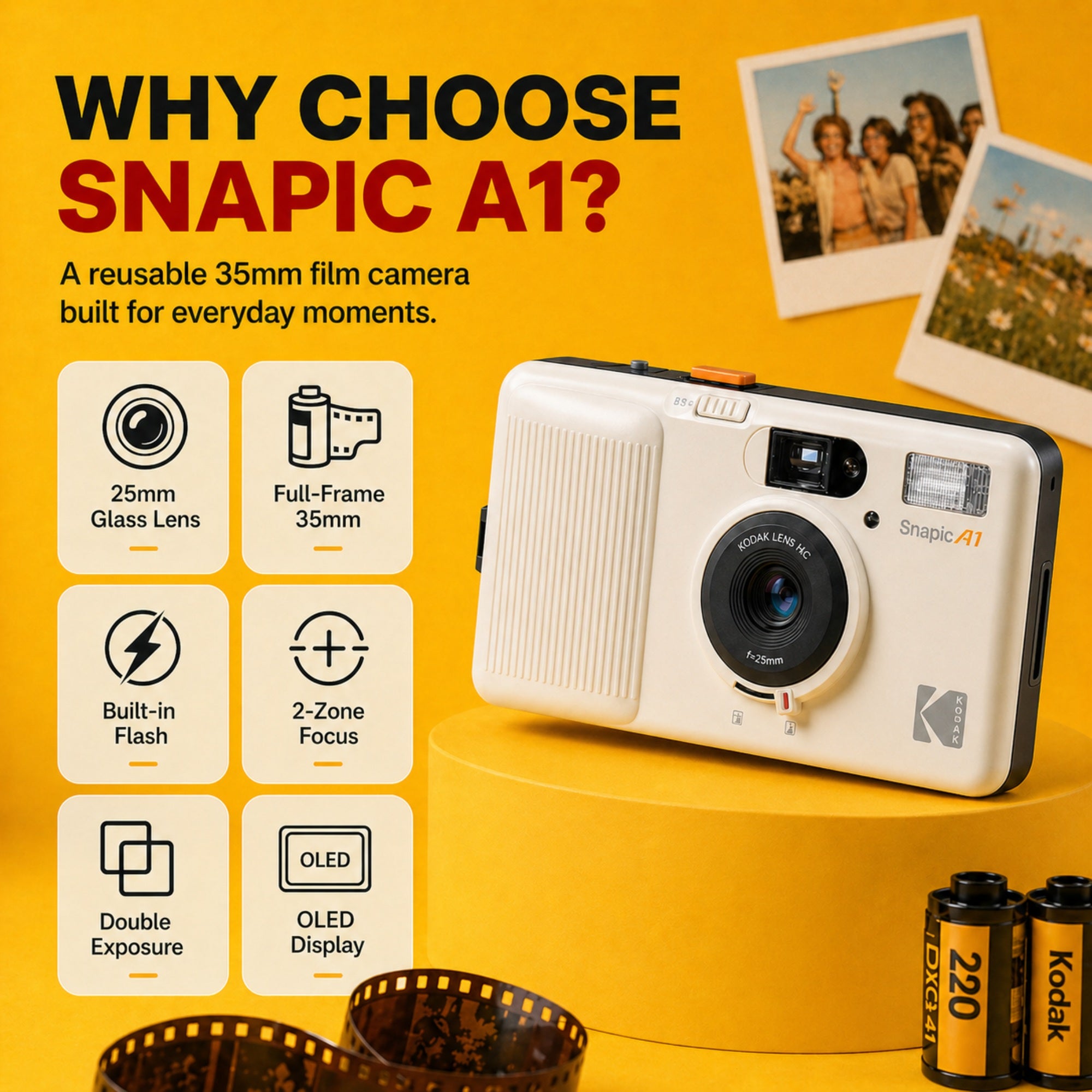 Kodak Snapic A1 35mm Film Camera