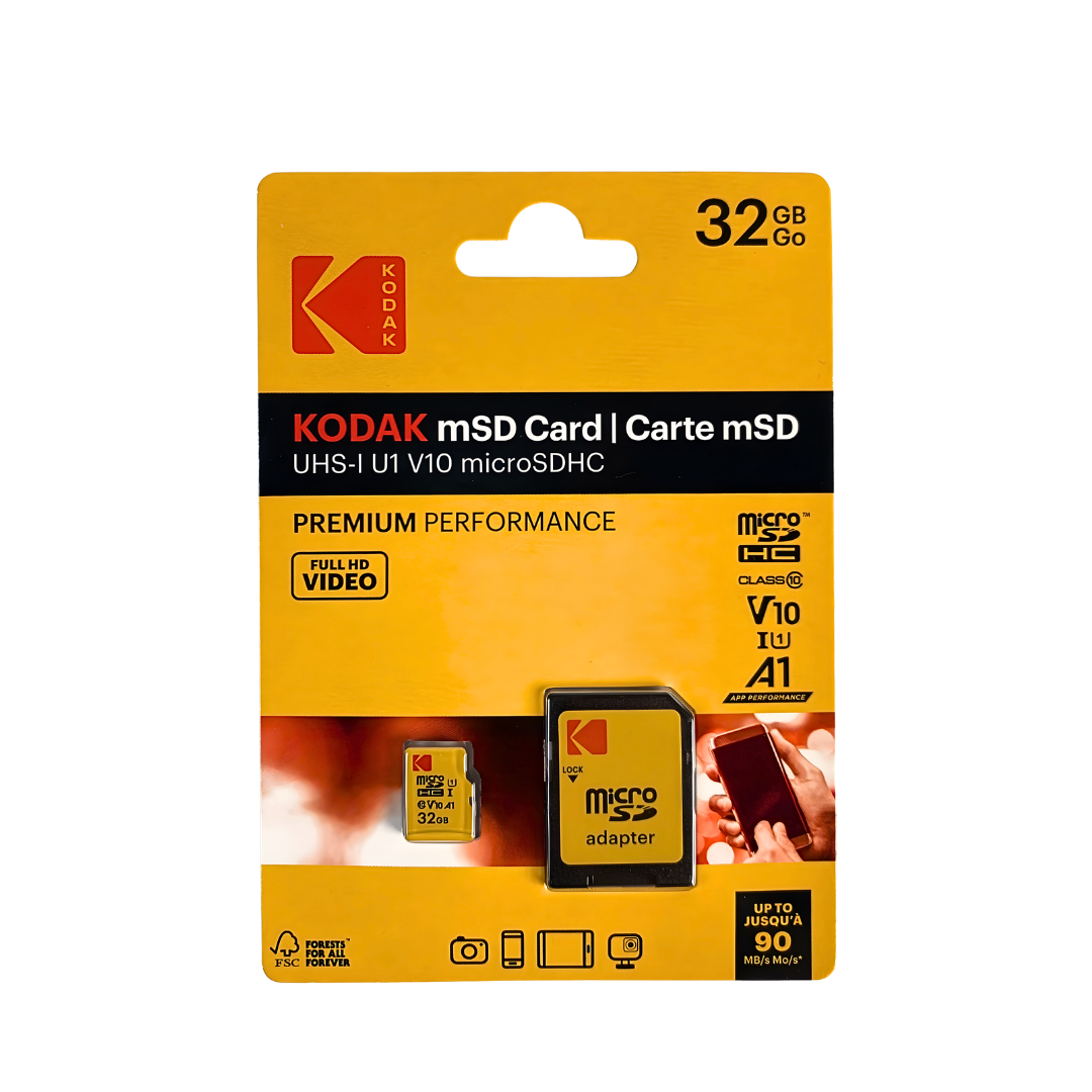 Kodak microSD Premium Performance Class 10 UHS-I U1 V10 A1