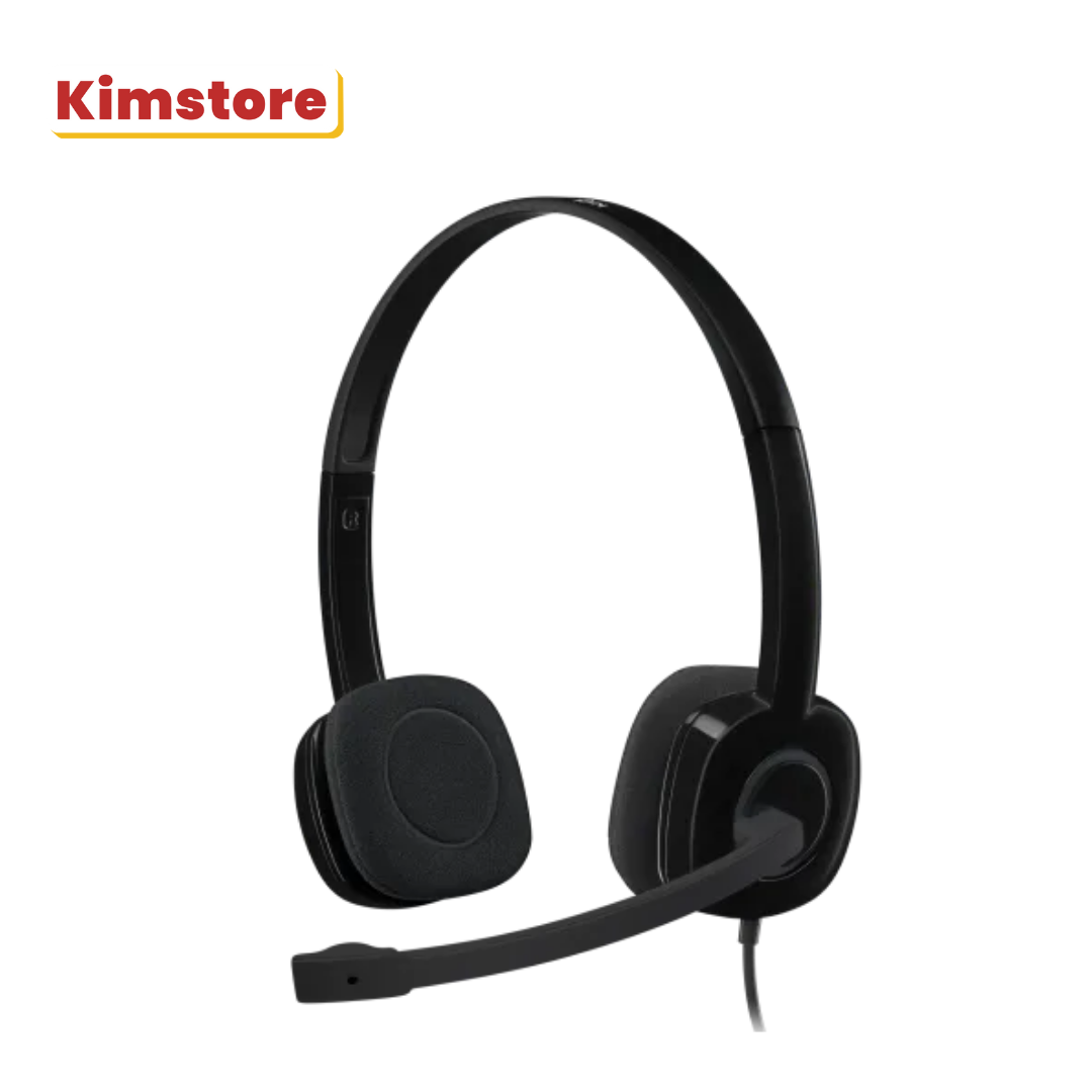 logitech stereo headset h151 black