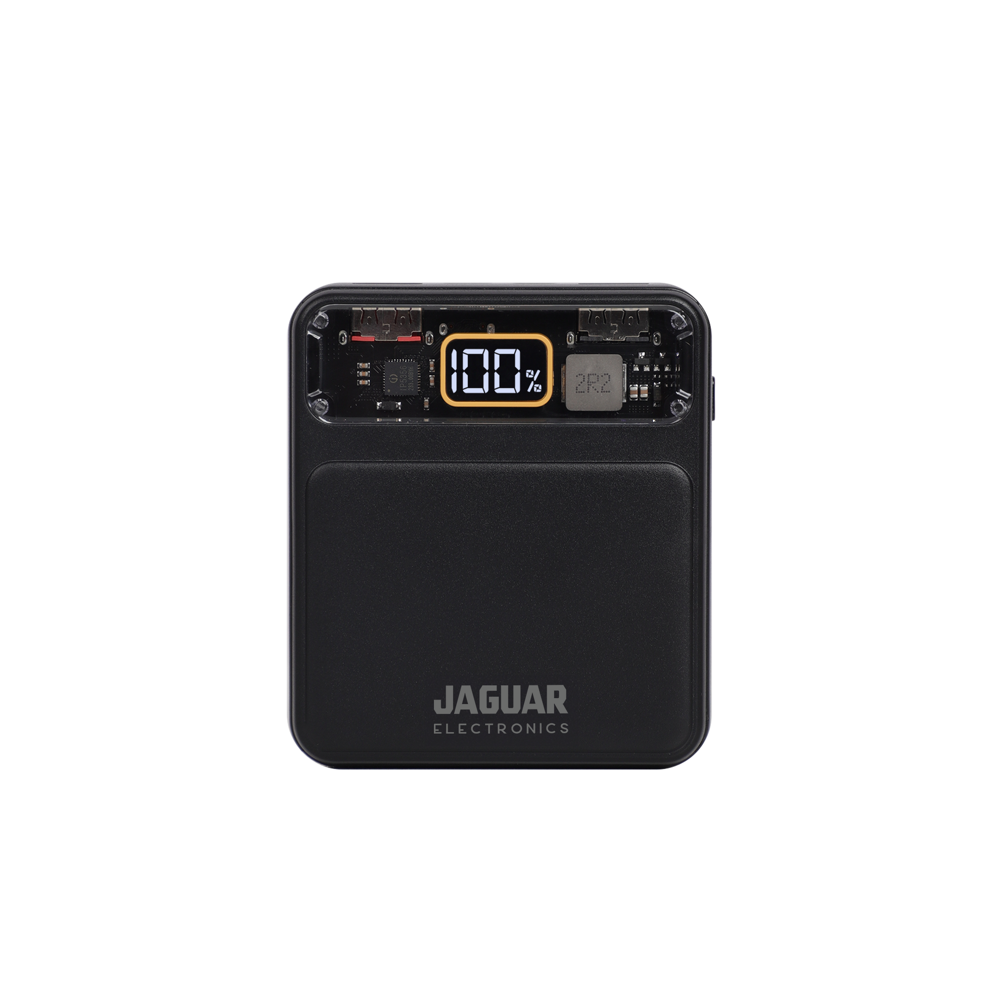 jaguar electronics pb897 10000mah 22.5w pd/qc 3.0 fast charging power bank with built in cables white