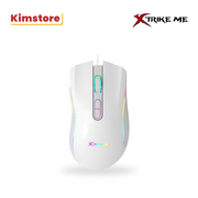 xtrike me 7200 dpi rgb wired gaming mouse gm 319 white