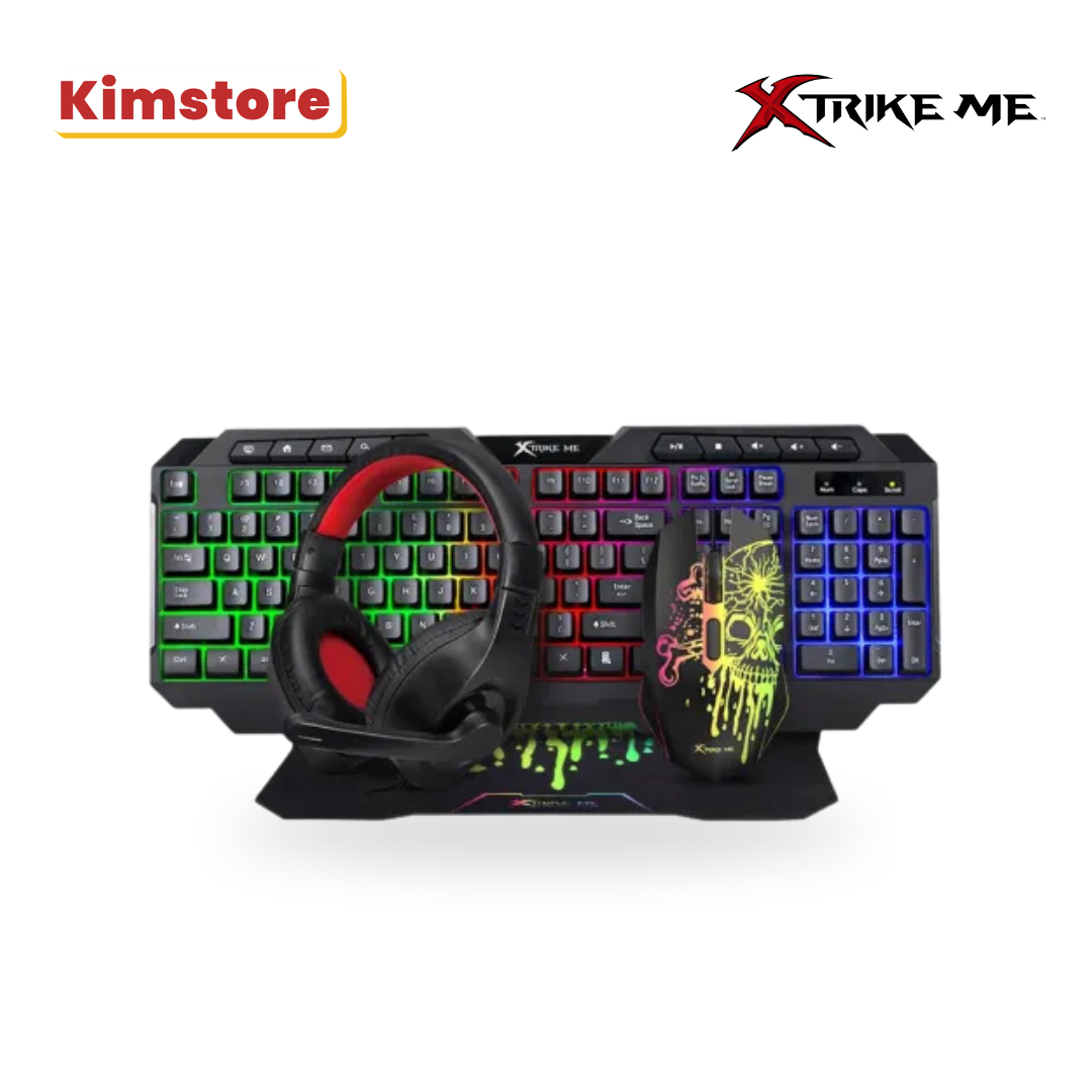 xtrike me gaming combo 4 in 1 kit cmx 415 black