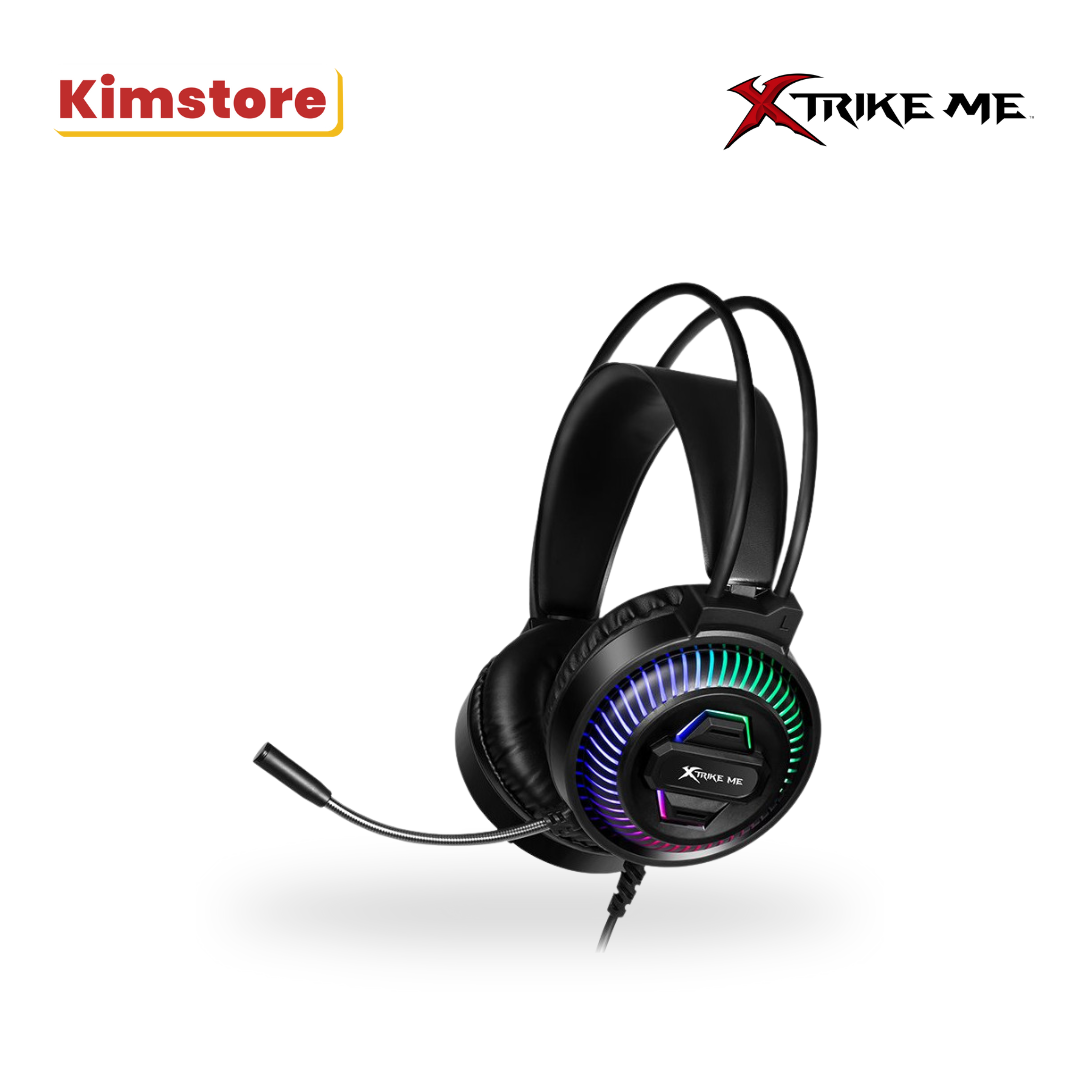 xtrike me backlit, stereo gaming headset gh 510 black