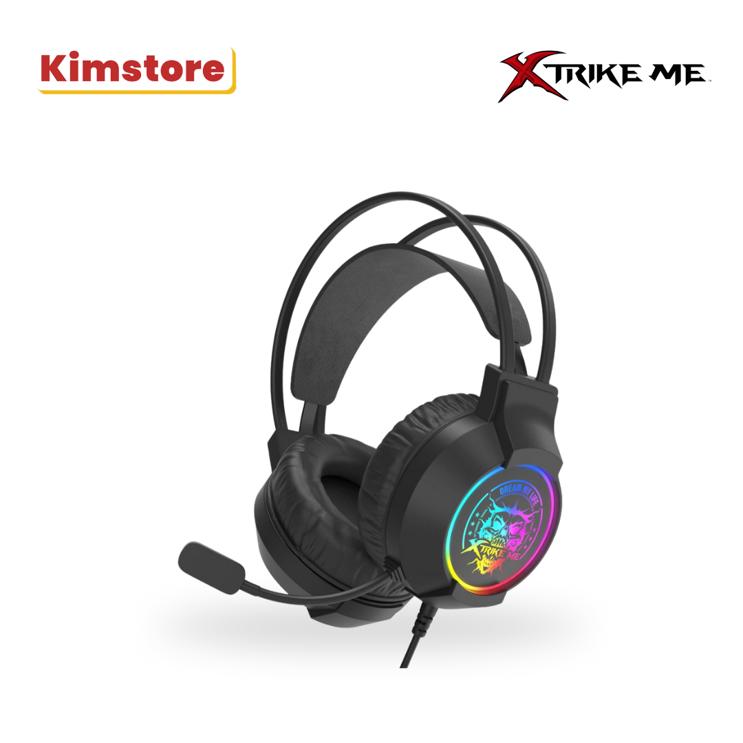 xtrike me backlit, stereo gaming headset gh 416 black