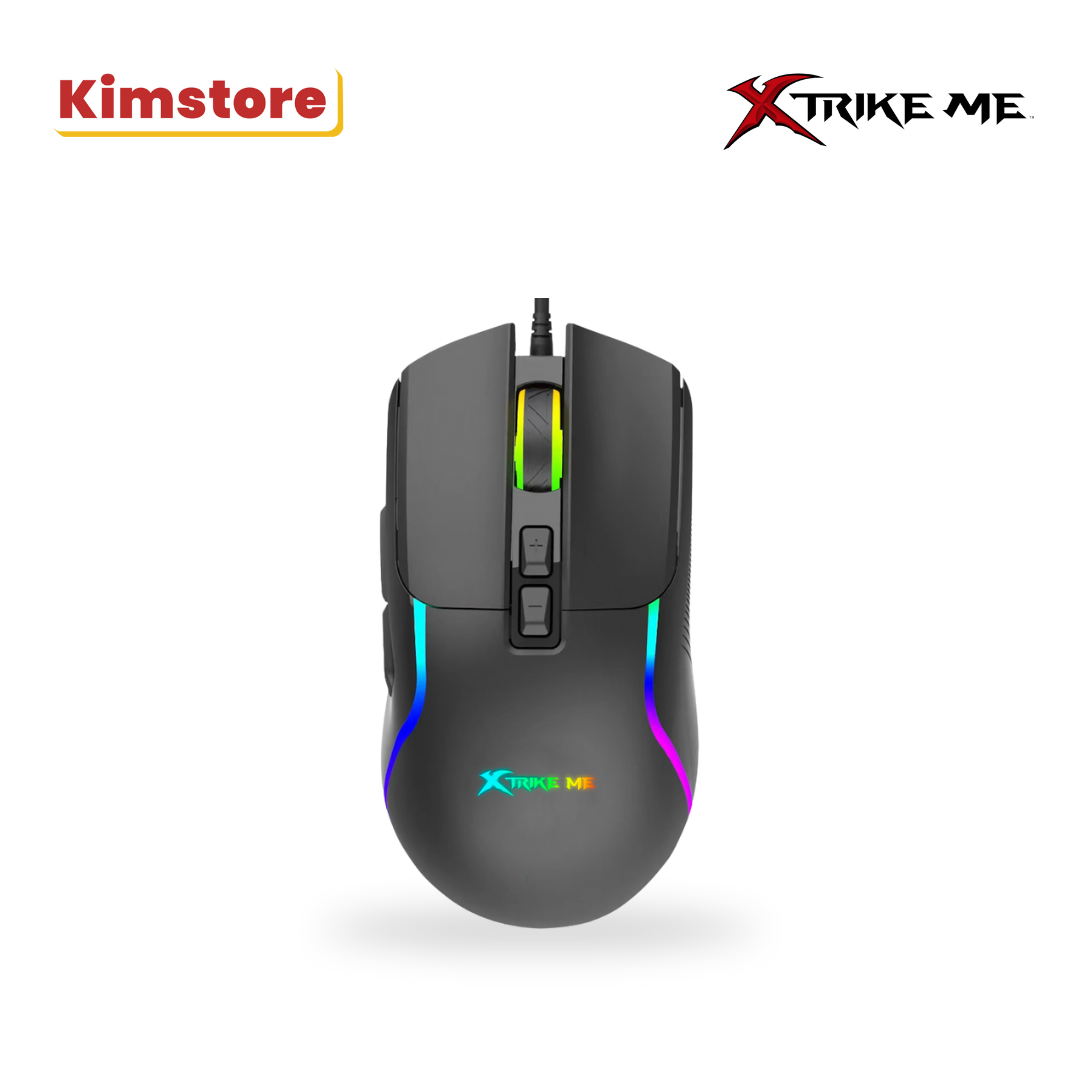xtrike me 7200 dpi rgb wired gaming mouse gm 313 black