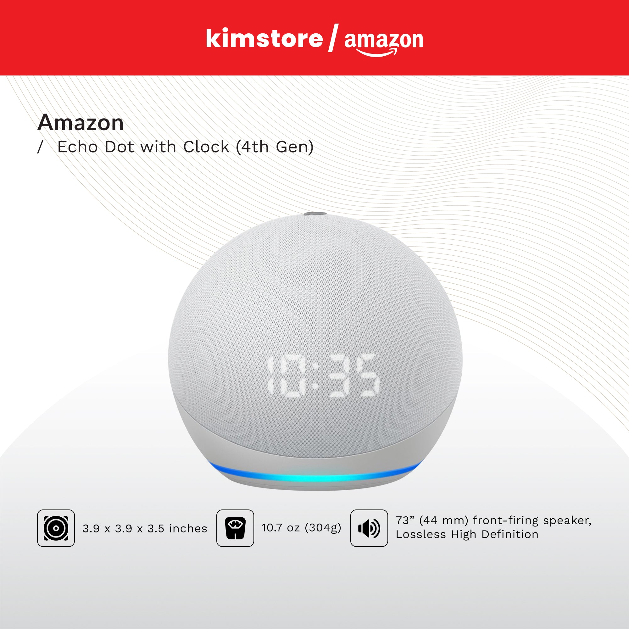 AMAZON Echo Dot with Clock (4th Gen)