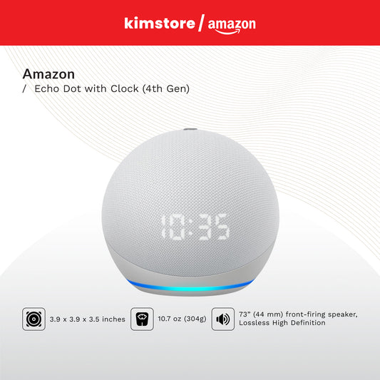 AMAZON Echo Dot with Clock (4th Gen)