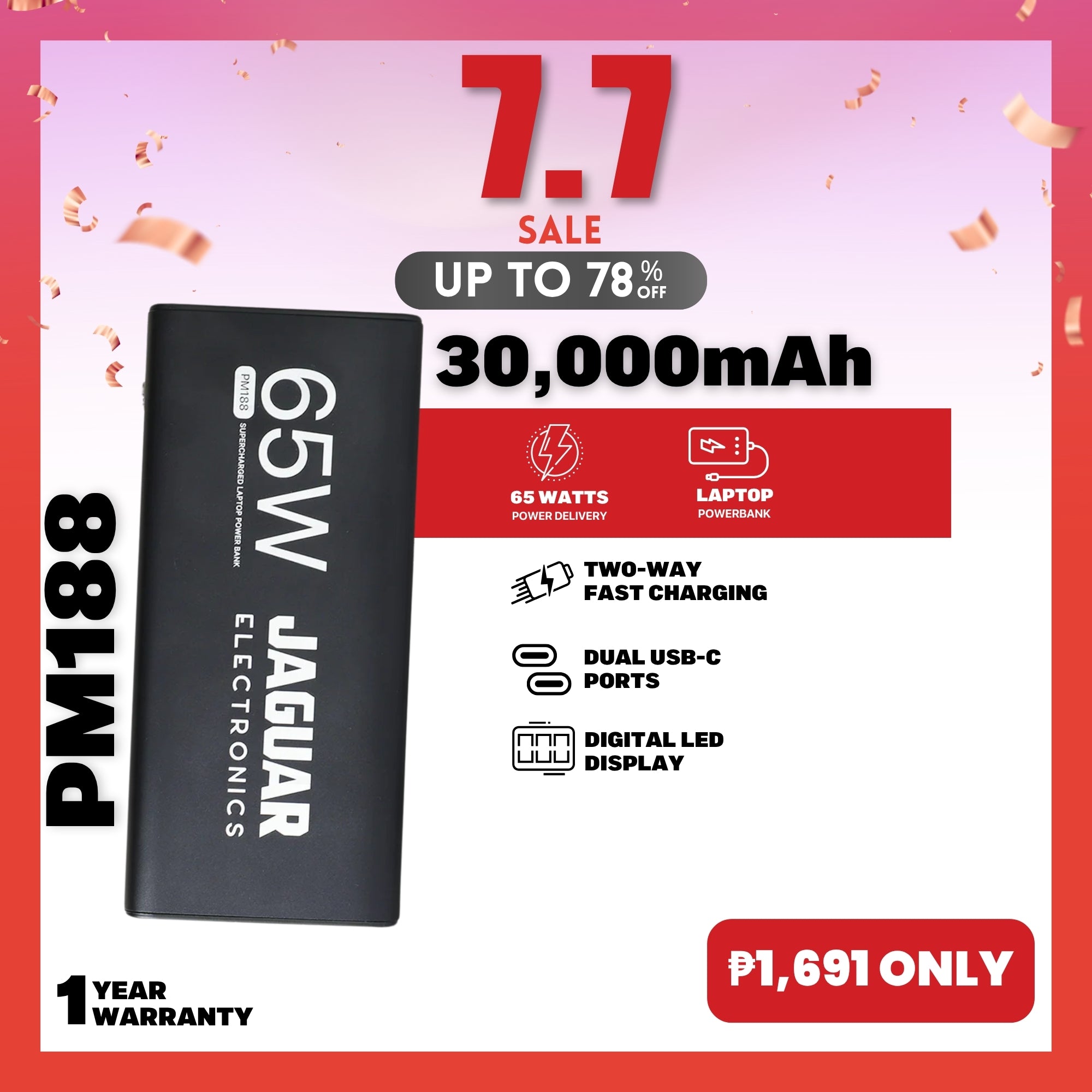 Discount on Jaguar  shoes - SKU: Jaguar Electronics Pm188 Laptop Power Bank - Black
