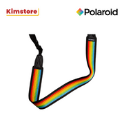 polaroid camera strap flat rainbow black
