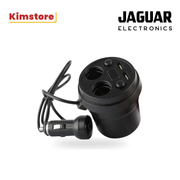 jaguar car charger hub with cigarrette lighter socket black