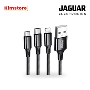 jaguar electronics cg28 1.5a 2.8a 1 meter fast charging 3 in 1 cable black