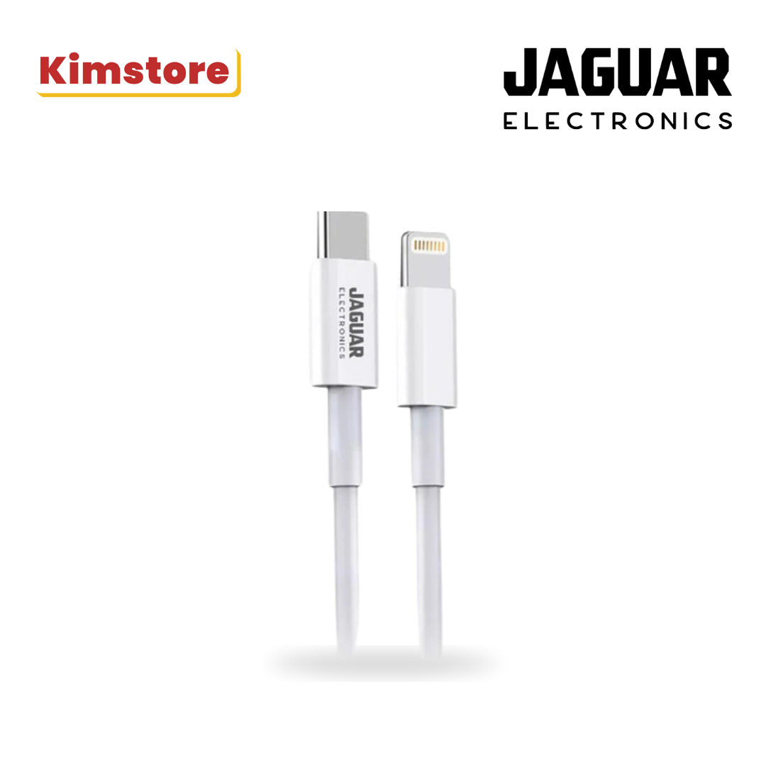 jaguar electronics cg12 20w pd 1 meter quick charging data cable type c to lightning white