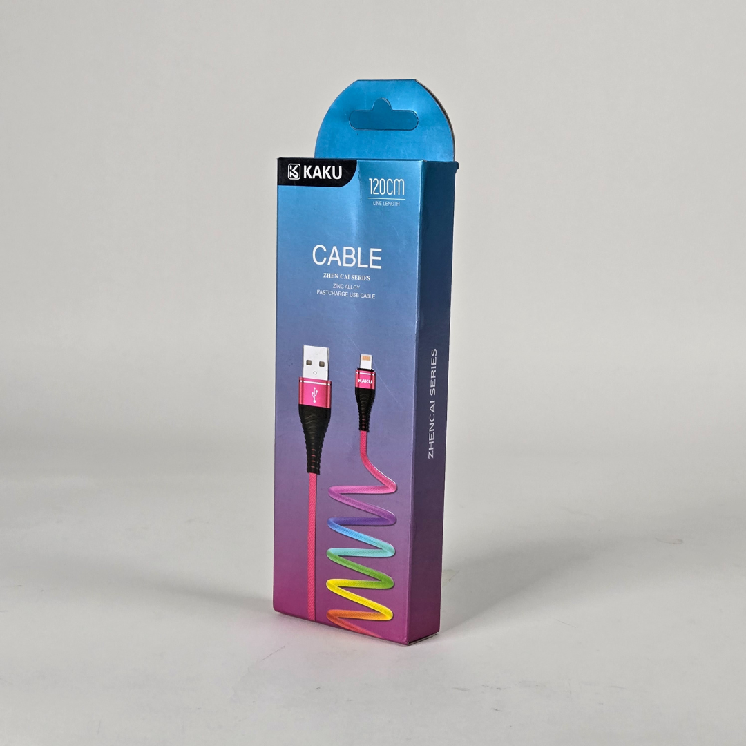 kaku zhencai ksc 109 type lightning charging/data cable pink