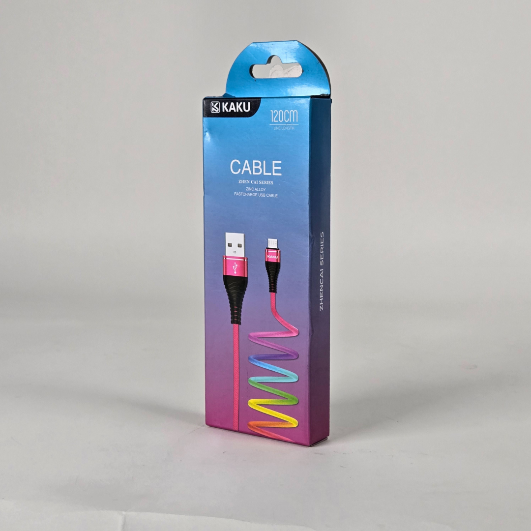 kaku zhencai ksc 109 type micro charging/data cable pink