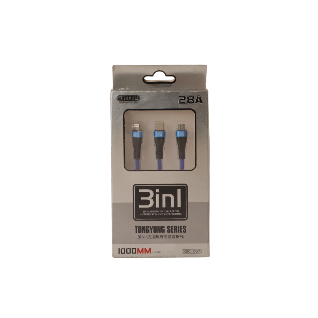 Kaku Tongyong KSC-067 Type 3In1 Charging/Data Cable