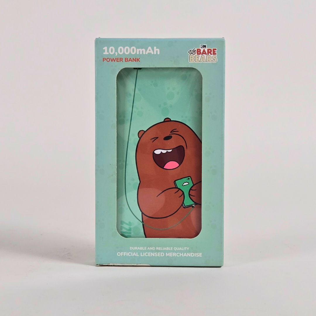 we bare bears 10,000mah 2nd collection powerbank grizz