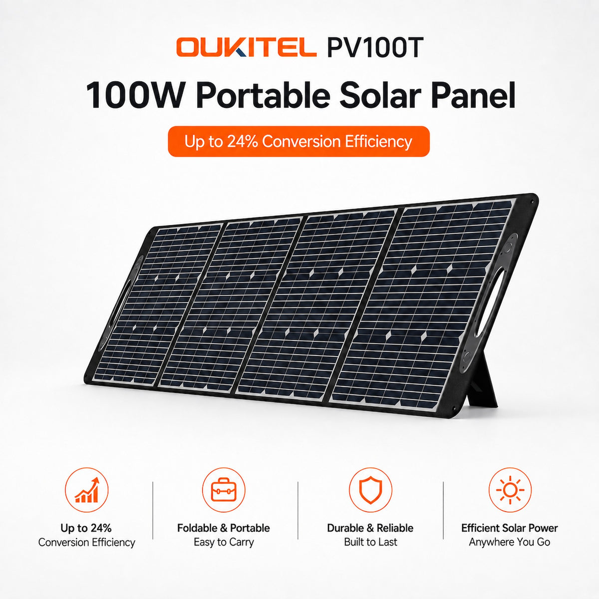 Oukitel PV100T 100W Foldable IP67 Solar Panel