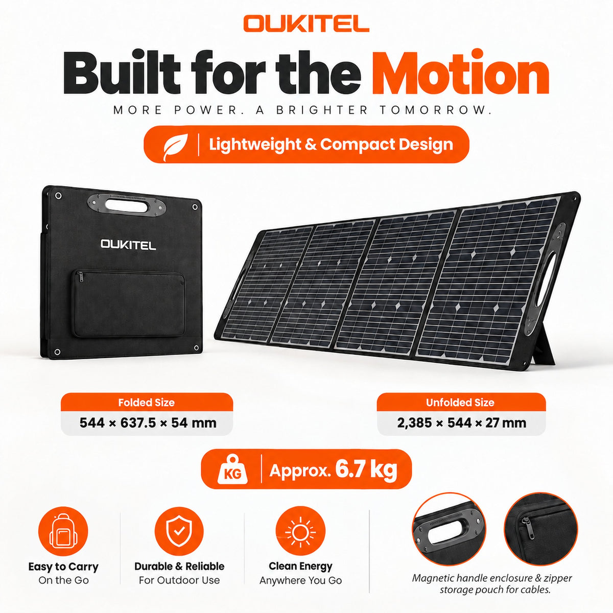 Oukitel PV200T 200W Foldable IP67 Solar Panel
