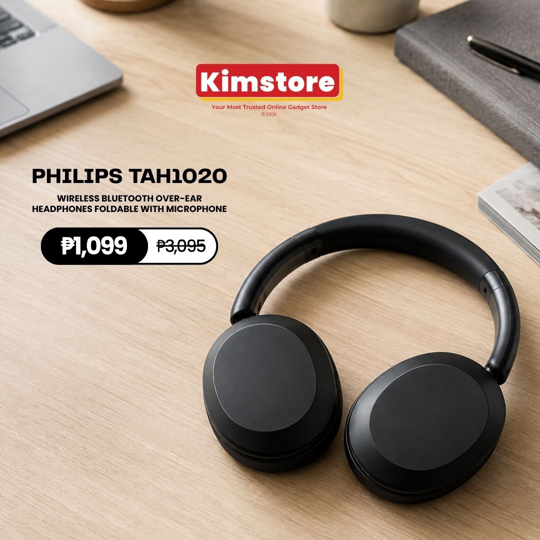 Philips TAH1020 Wireless Bluetooth Over-Ear Headphones Foldable with Microphone