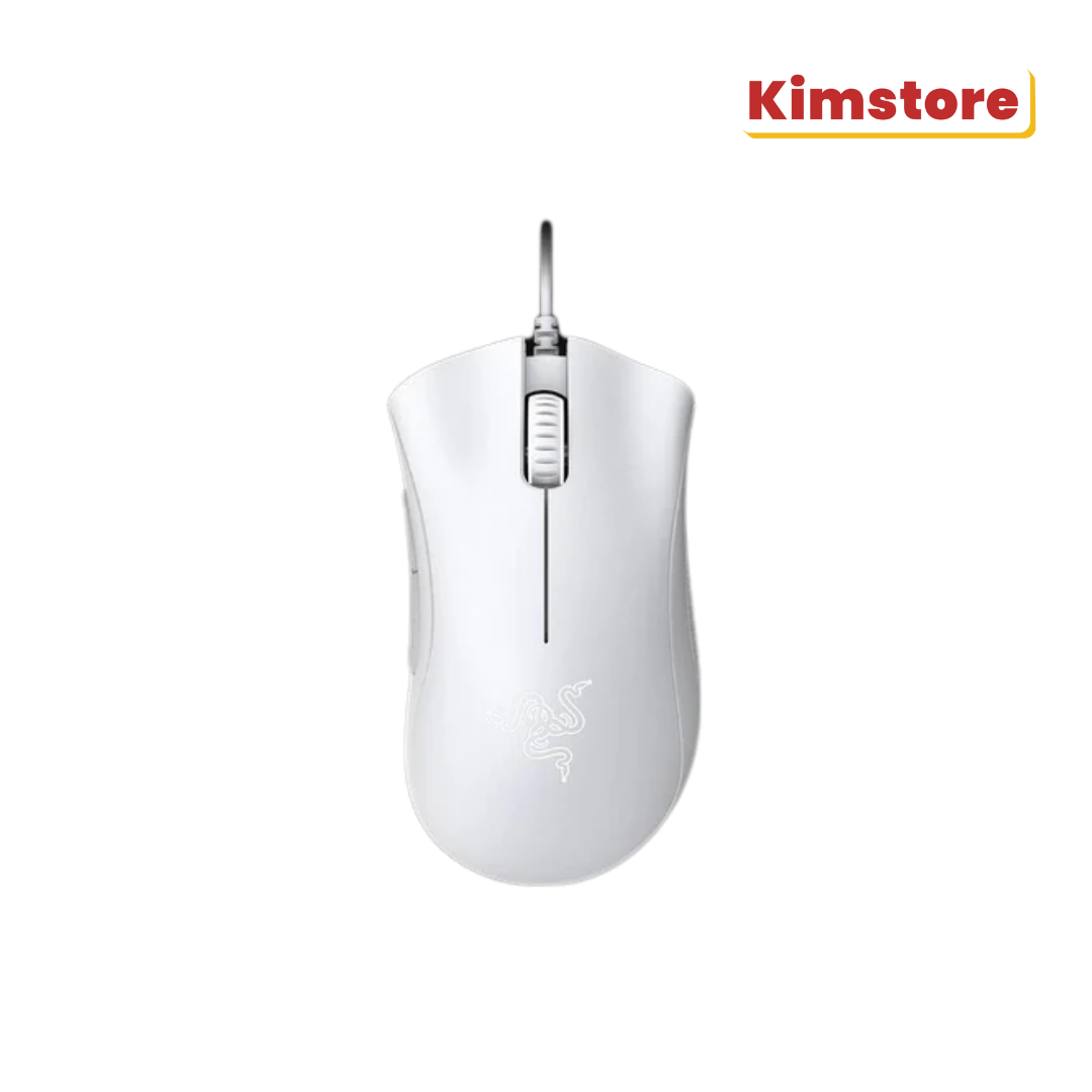 razer deathadder essential ergonomic wired gaming mouse white