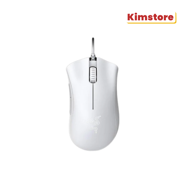 razer deathadder essential ergonomic wired gaming mouse white