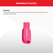 sandisk cruzer blade usb flash drive cz50 32gb usb2 0 electric pink compact design 5y sdcz50c 032g b35pe